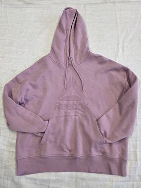 Reebok Embossed Logo Pullover Hoodie - Dusty Rose/Mauve
